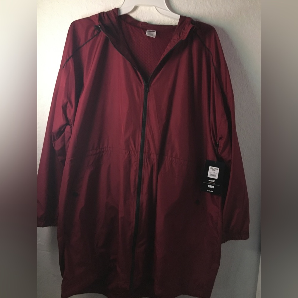 Long Red Raincoat Jacket